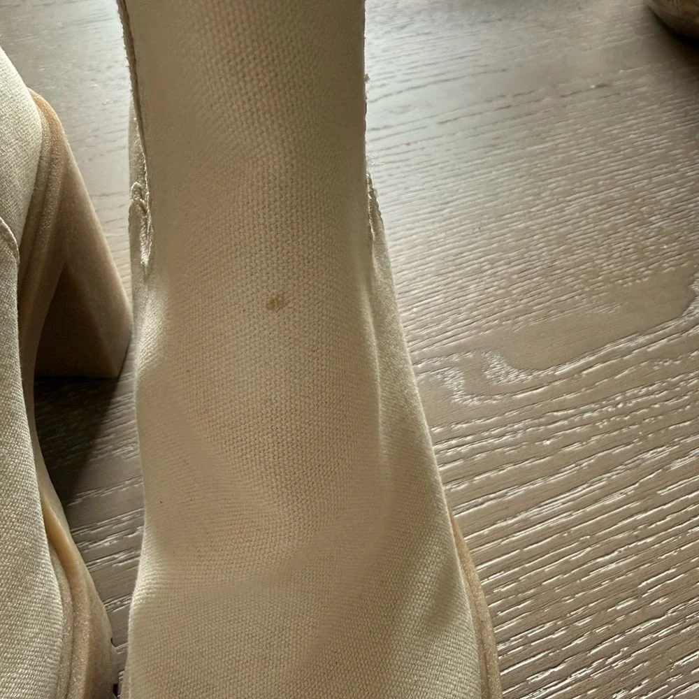 Dolce Vita Cream Heeled Boots - Picture 4 of 6
